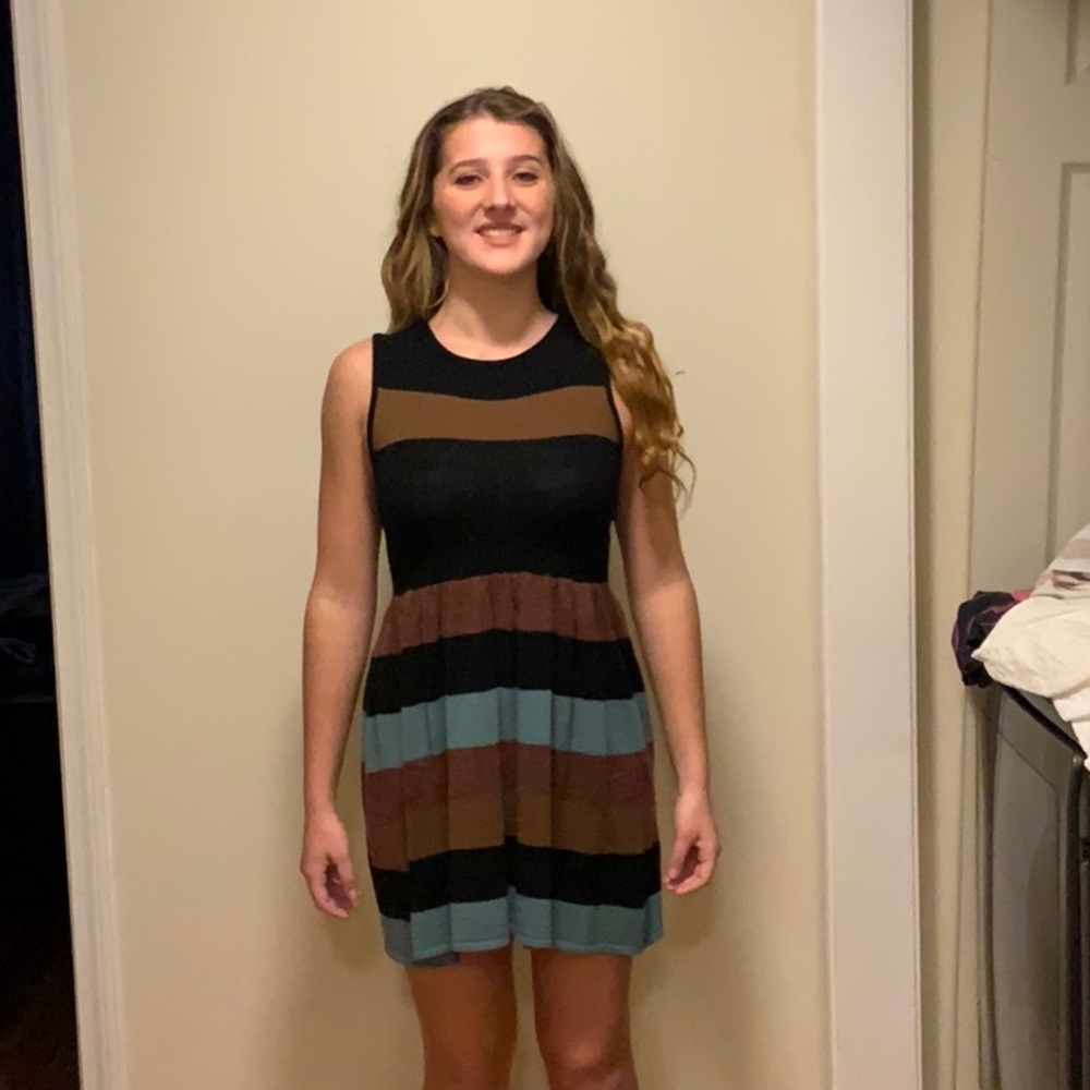 SWEATER MINI DRESS STRIPED